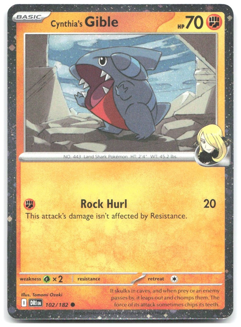 Cynthia's Gible Cosmos Holo Holo Common Miscellaneous Cards 102/182 NM Minahamu