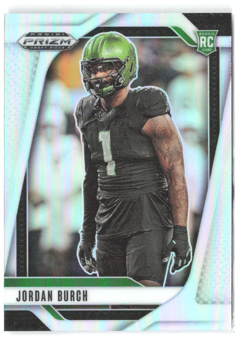 Jordan Burch Panini Prizm Draft Picks - Prizms Silver 95 2025 Oregon Ducks