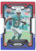 Raheem Mostert Panini Prizm - Red White and Blue 189 2023 Miami Dolphins