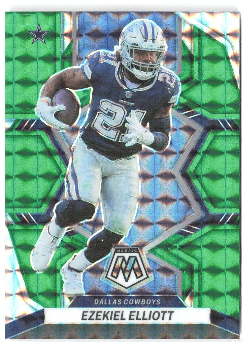 Ezekiel Elliott Panini Mosaic - Mosaic Green 53 2022 Dallas Cowboys