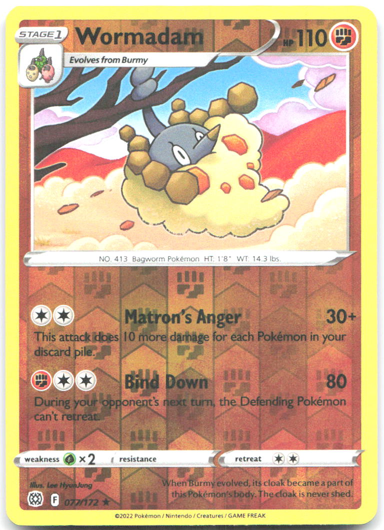 Wormadam 77 Reverse Holo Rare SWSH09 Brilliant Stars 077/172 NM
