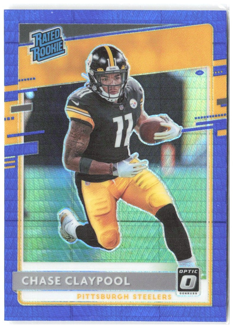 Chase Claypool Donruss Optic - Blue Hyper 177 2020 Pittsburgh Steelers