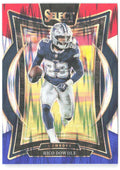 Rico Dowdle Panini Select - Red & Blue Prizm Shock 90 2024 Dallas Cowboys