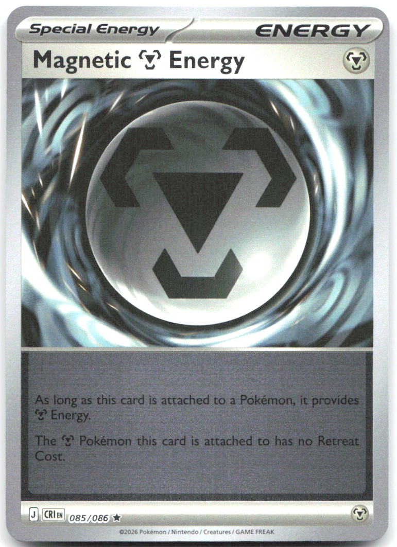 Magnetic Metal Energy Reverse Holo Rare ME04: Chaos Rising 085/086 NM Takumi Akabane