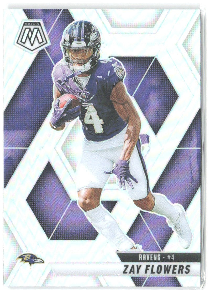 Zay Flowers Panini Mosaic - Silver 126 2025 Baltimore Ravens