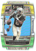 Jameis Winston Select Green and Yellow Prizm Die Cut 25 2021 New Orleans Saints