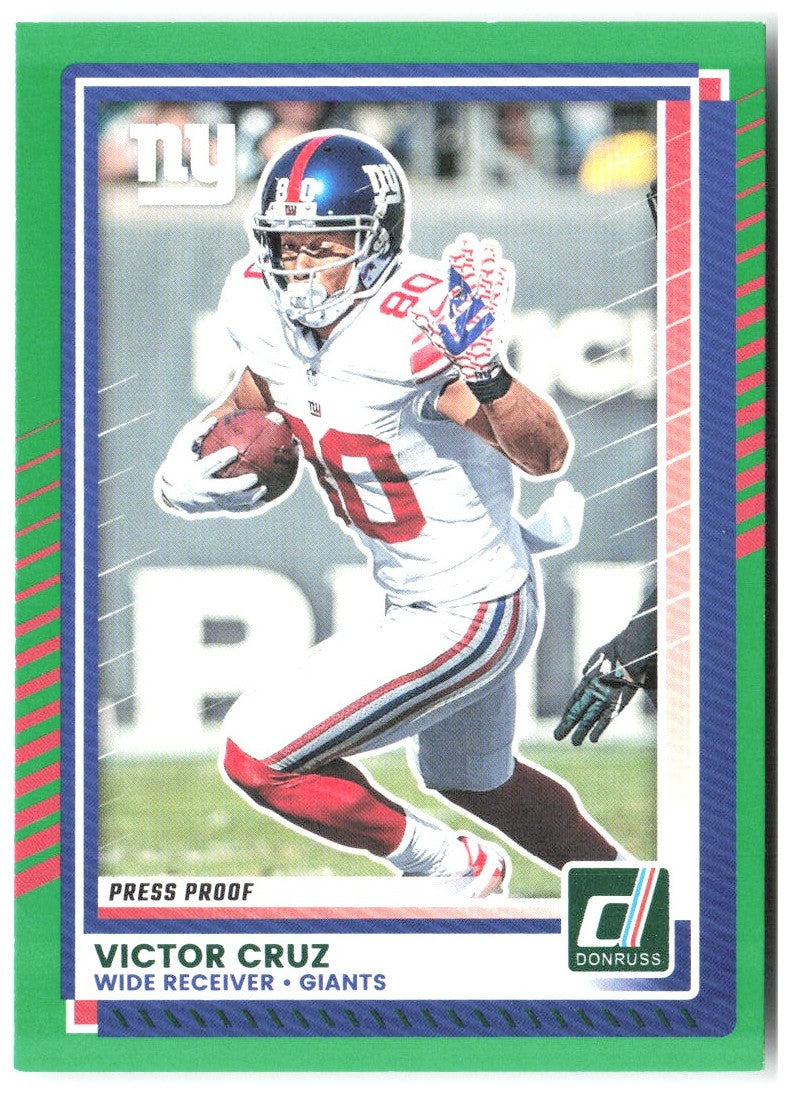 Victor Cruz Donruss - Press Proofs Green 223 2025 New York Giants