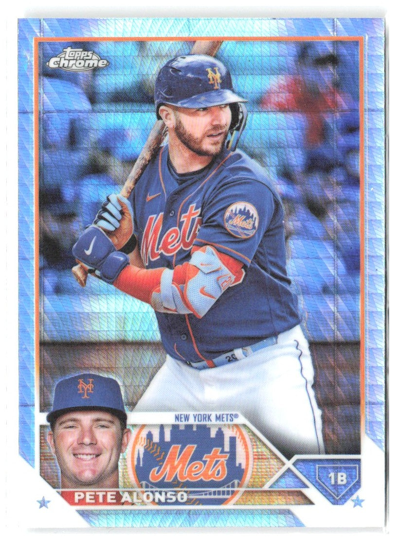 Pete Alonso Topps Chrome - Prism Refractors 75 2023 New York Mets