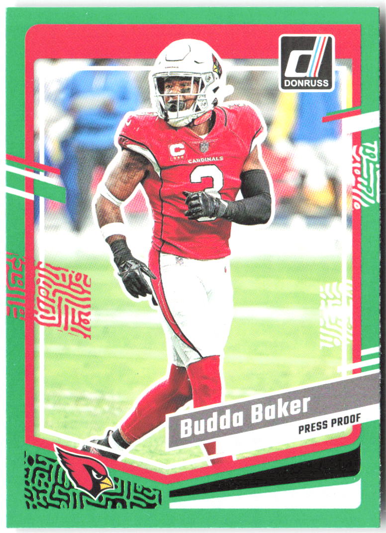 Budda Baker Press Proof Green Donruss - Press Proof Green 2 NM
