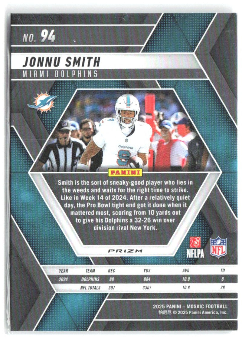 Jonnu Smith Panini Mosaic - Mosaic 94 2025 Miami Dolphins