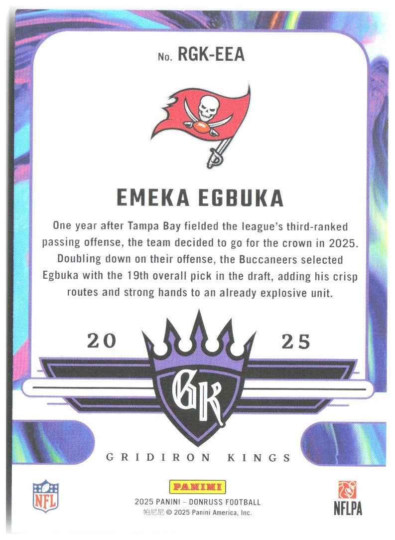 Emeka Egbuka Donruss - Rookie Gridiron Kings RGK-EEA 2025 Tampa Bay Buccaneers