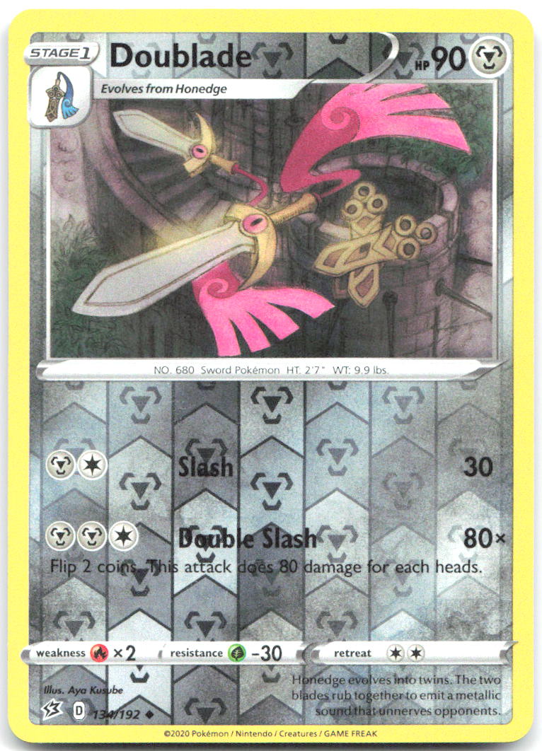 Doublade Reverse Holo Uncommon SWSH02 Rebel Clash 134/192 NM Aya Kusube