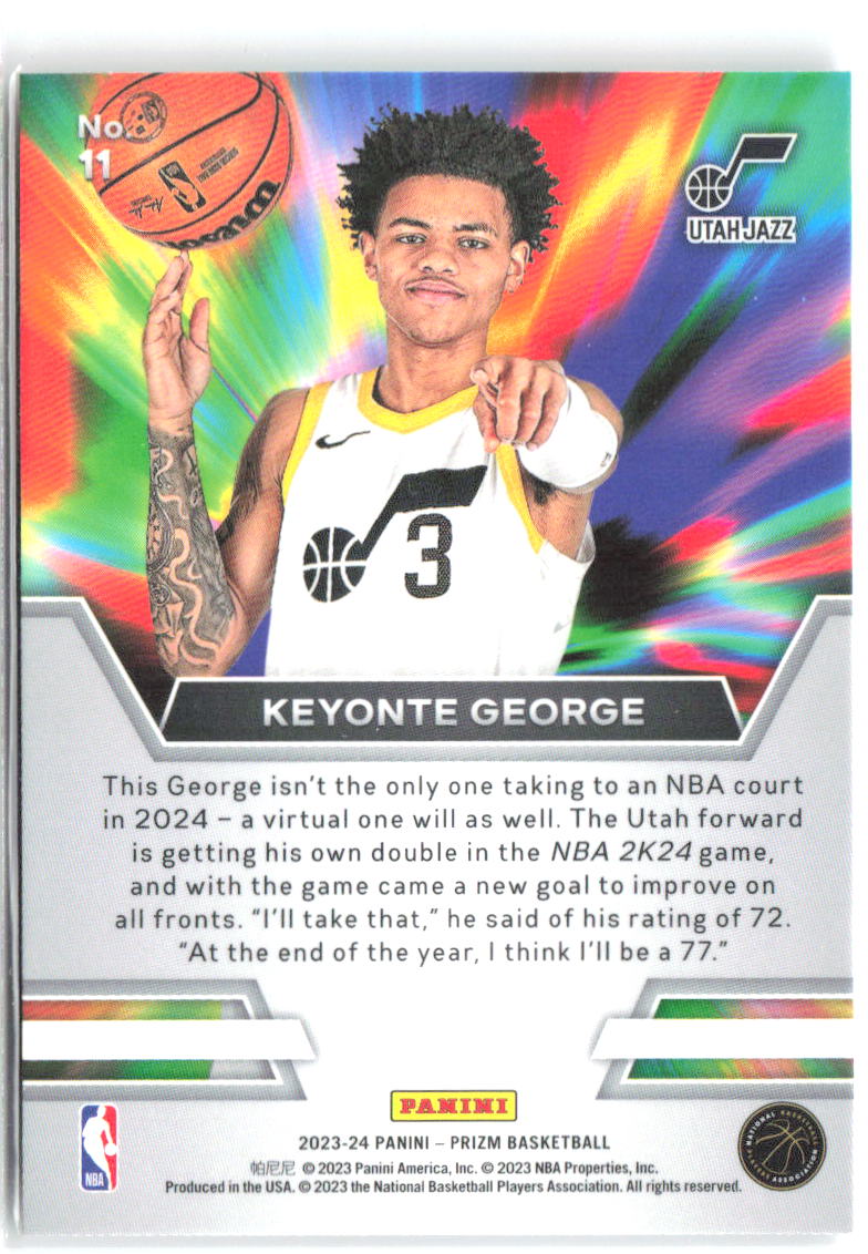Keyonte George Panini Prizm - Instant Impact 11 2023-24 Utah Jazz