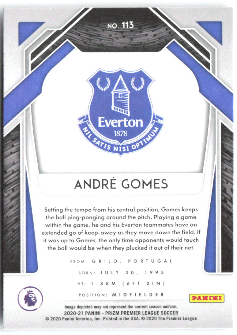 Andre Gomes Panini Prizm Premier League 113 2020-21 Everton