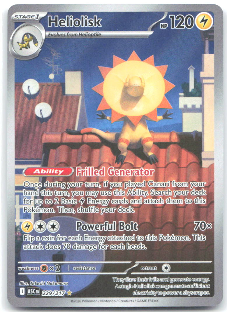 Heliolisk Holo Illustration Rare ME: Ascended Heroes 229/217 NM svlt