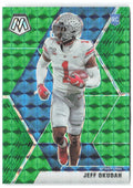 Jeff Okudah Panini Mosaic - Prizm Green 243 2020 Detroit Lions