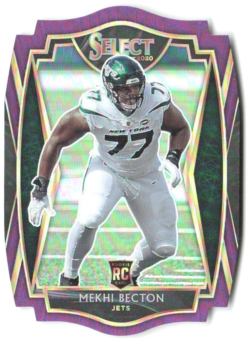 Mekhi Becton Panini Select - Purple Prizm Die Cut 190 2020 New York Jets