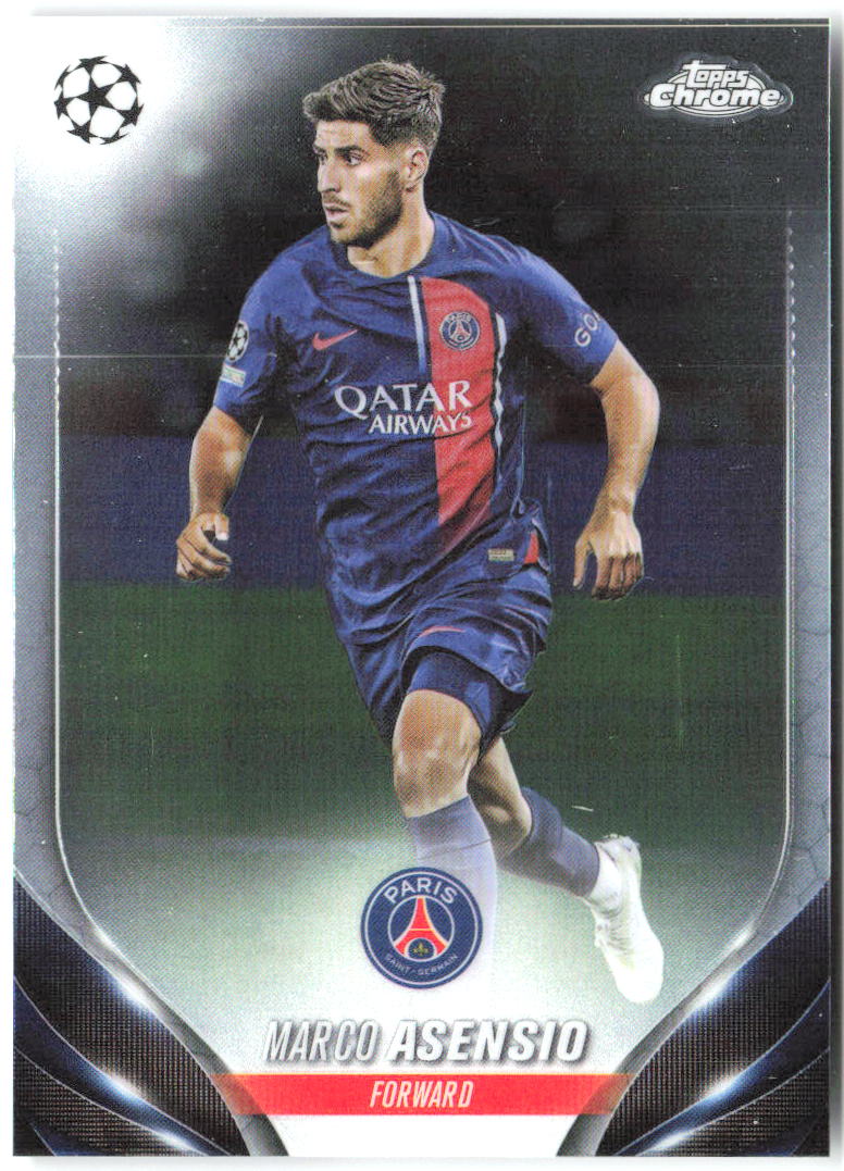 Marco Asensio Topps Chrome UEFA Club Competitions 97 2023-24 Paris Saint-Germain