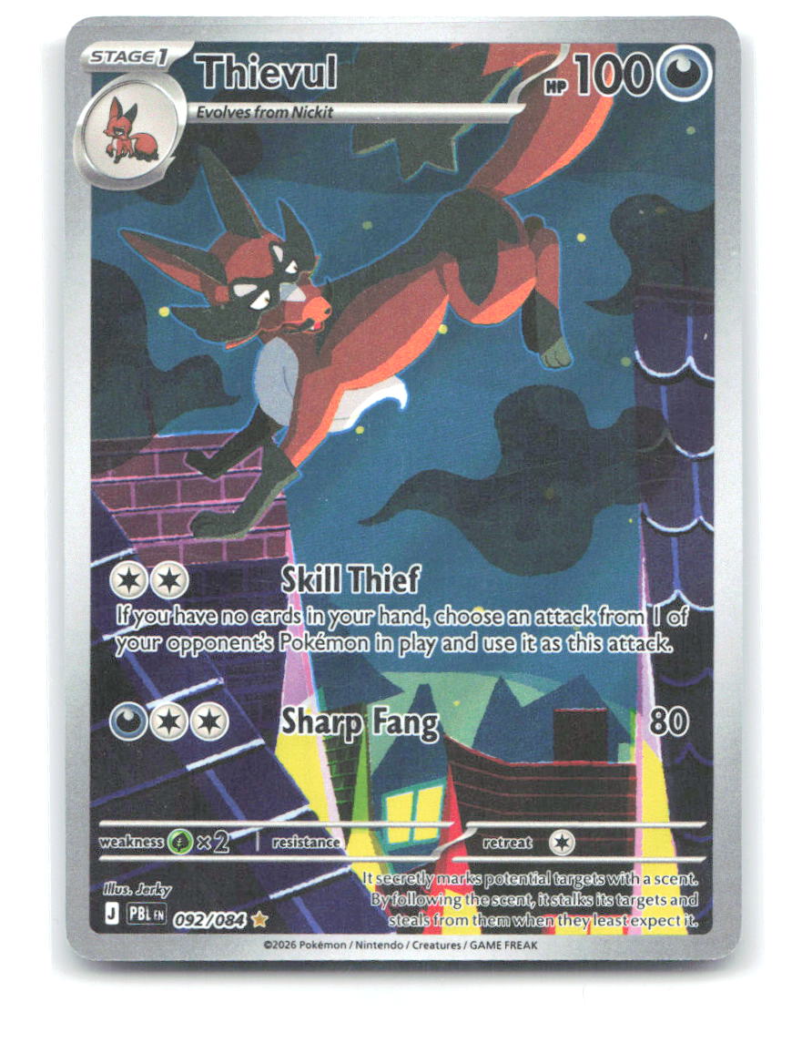 Thievul Holo Illustration Rare ME05 Pitch Black 092/084 NM Jerky