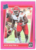 Nick Bolton Donruss Optic - Pink 275 2021 Kansas City Chiefs