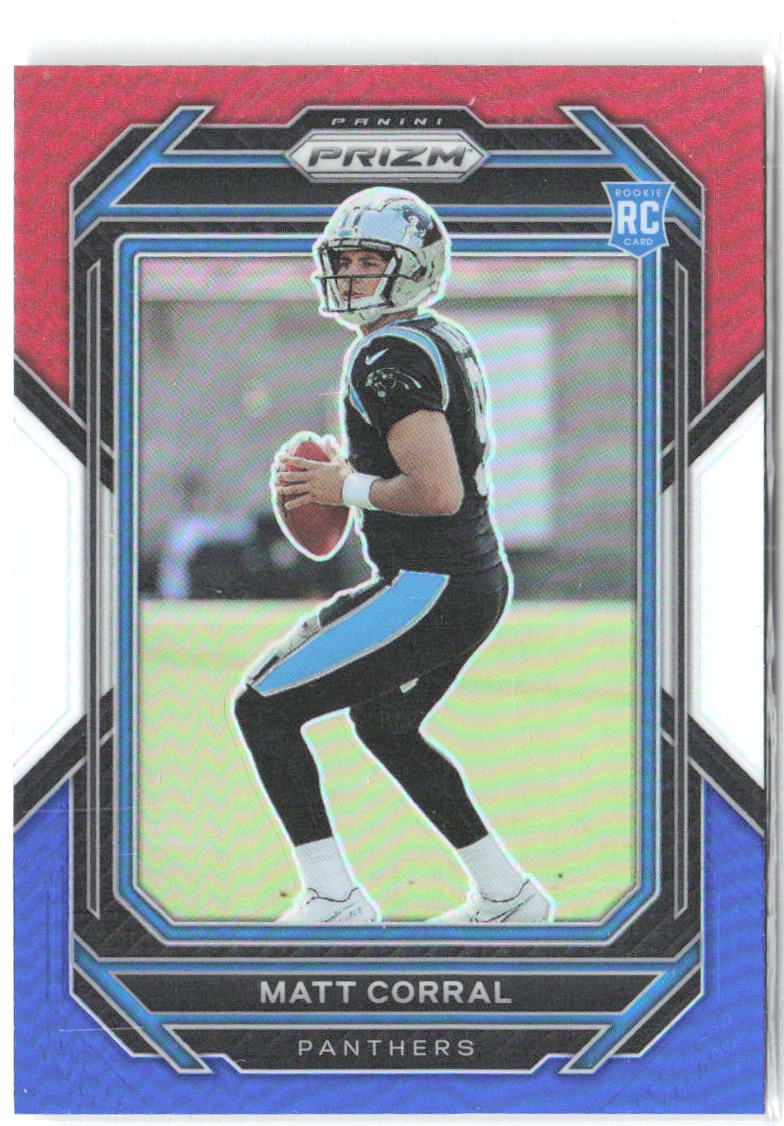 Matt Corral Panini Prizm - Red White and Blue 304 2022 Carolina Panthers
