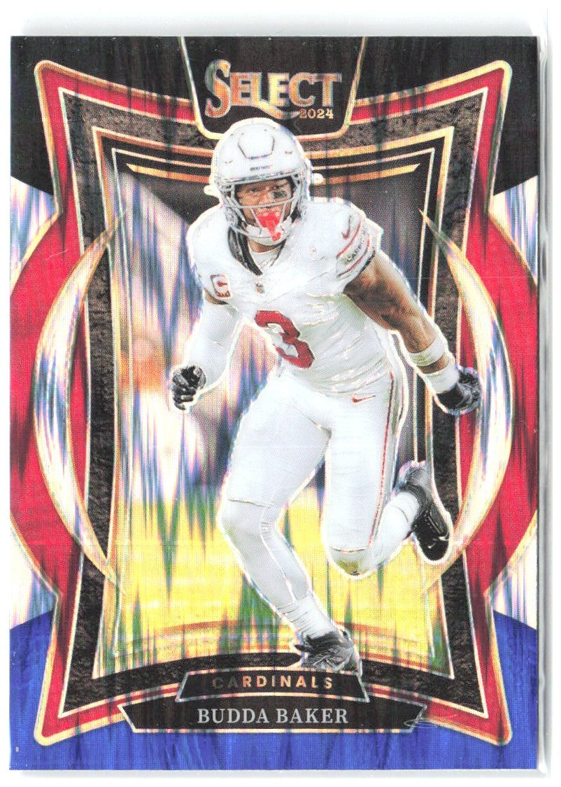 Budda Baker Panini Select - Black & Blue Prizm Shock 14 2024 Arizona Cardinals
