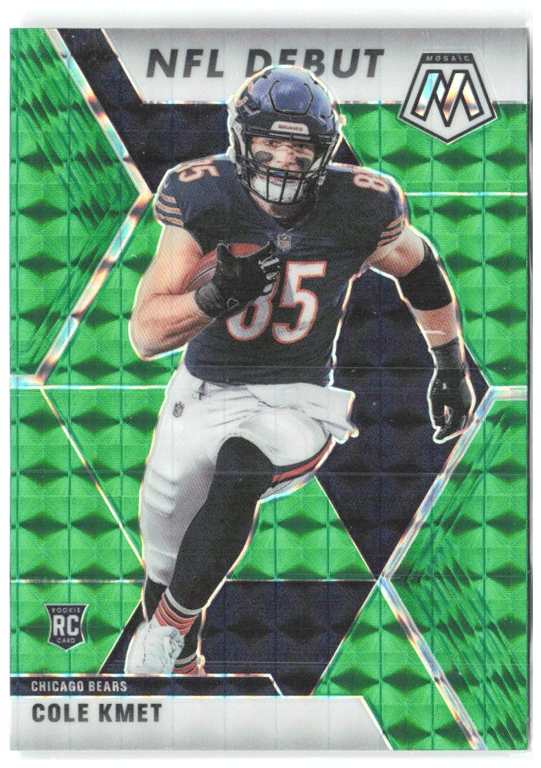 Cole Kmet Panini Mosaic - Prizm Green 273 2020 Chicago Bears