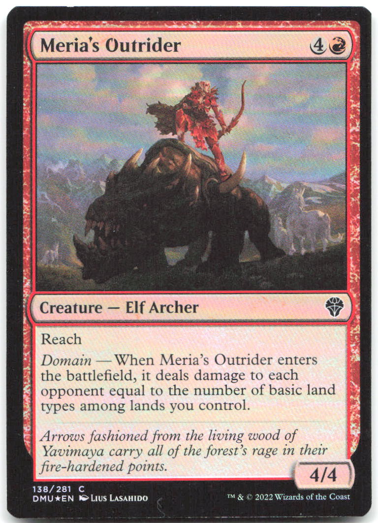 Meria's Outrider Foil C Dominaria United 138 NM Lius Lasahido