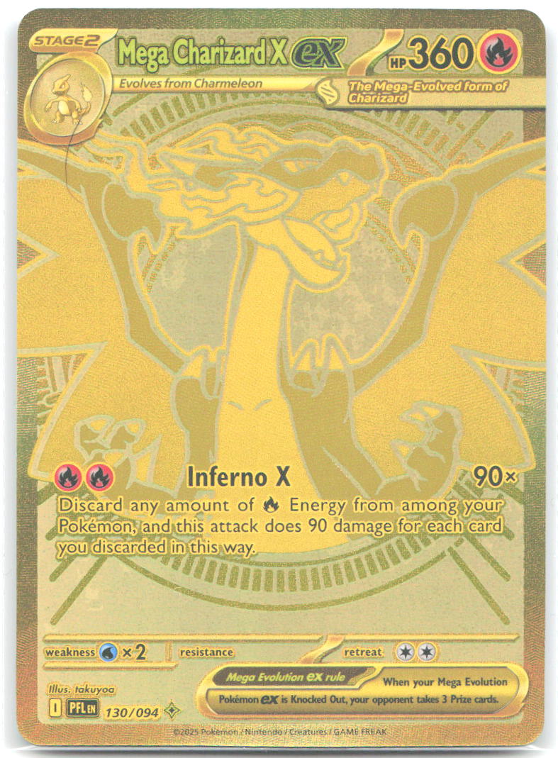 Mega Charizard X ex Mega Hyper Rare ME02: Phantasmal Flames 130/094 NM takuyoa