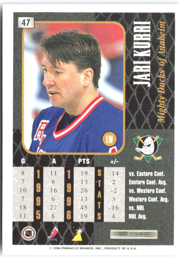 Jari Kurri Pinnacle Summit 47 1996-97 Anaheim Mighty Ducks