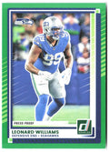 Leonard Williams Donruss - Press Proofs Green 136 2025 Seattle Seahawks