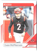 Evan McPherson Donruss 264 2024 Cincinnati Bengals