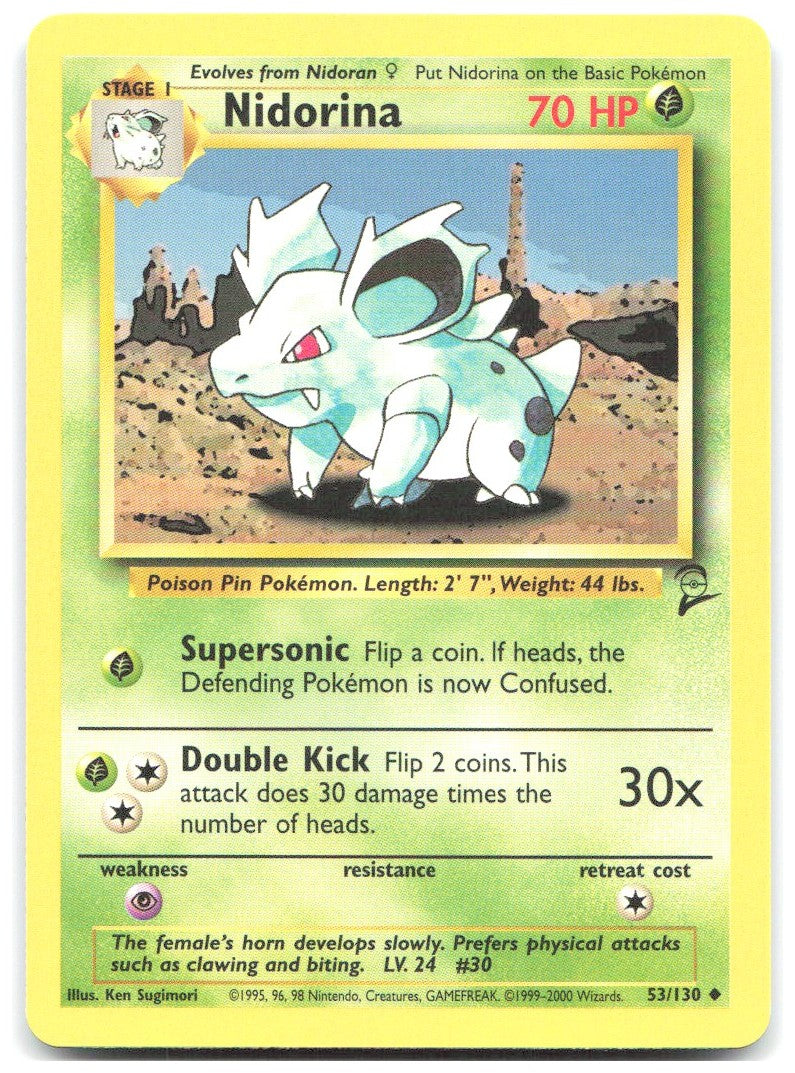 Nidorina Uncommon Base Set 2 053/130 NM Ken Sugimori