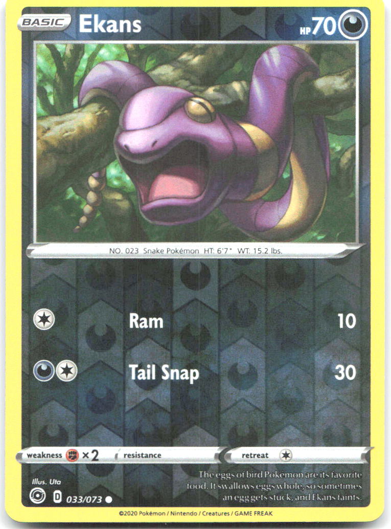 Ekans Reverse Holo Common Champion's Path 33/73 NM Uta