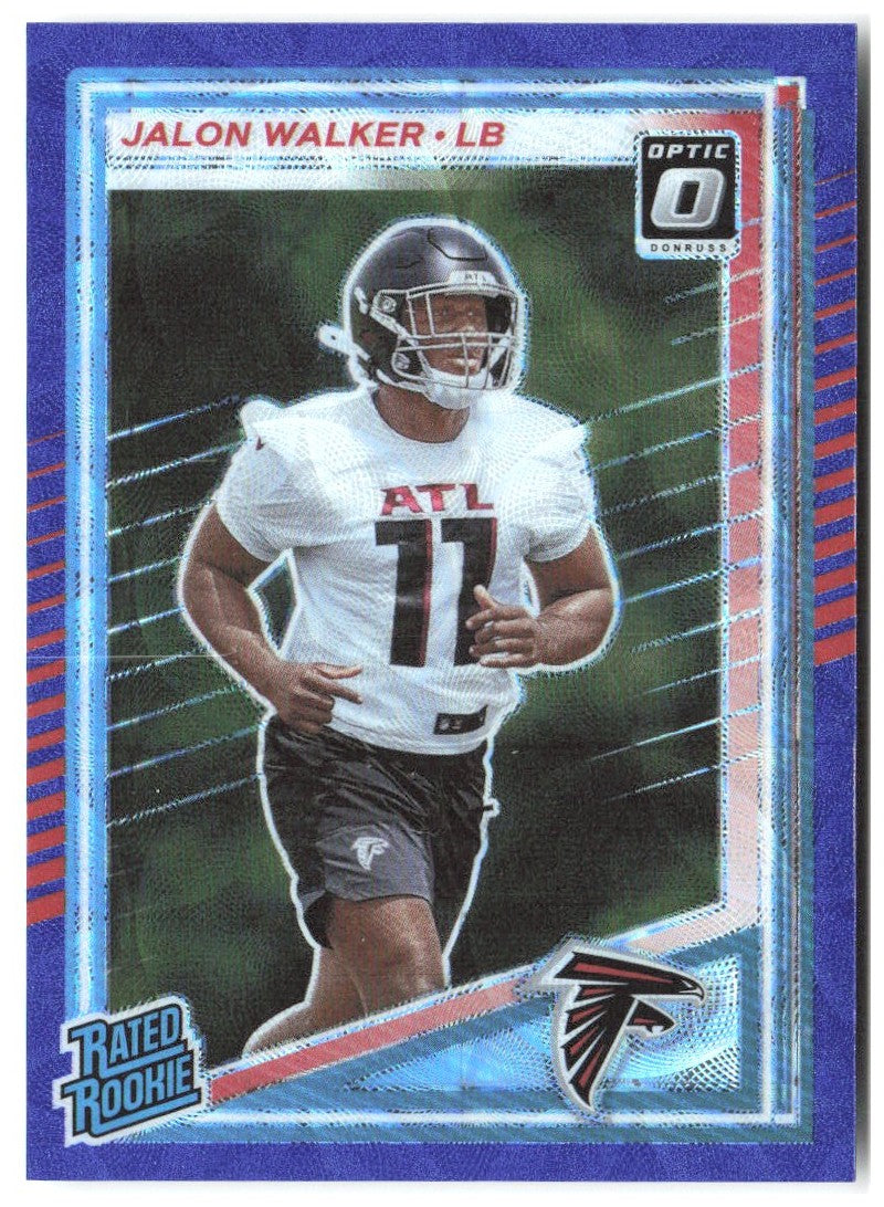 Jalon Walker Donruss - Optic Rated Rookies Blue Scope 344 2025 Atlanta Falcons