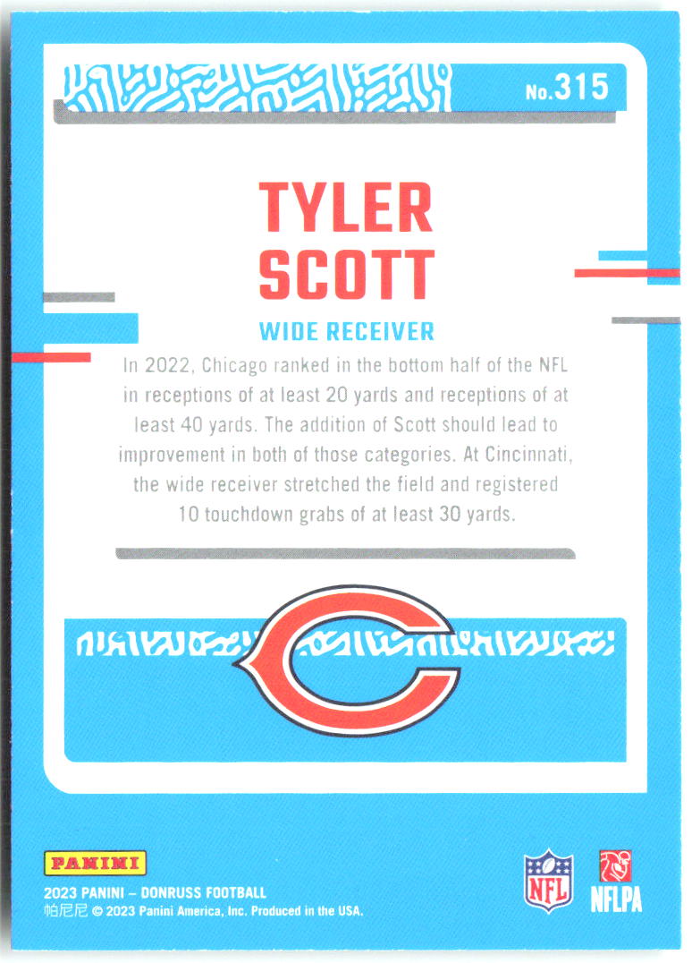 Tyler Scott 315 Chicago Bears