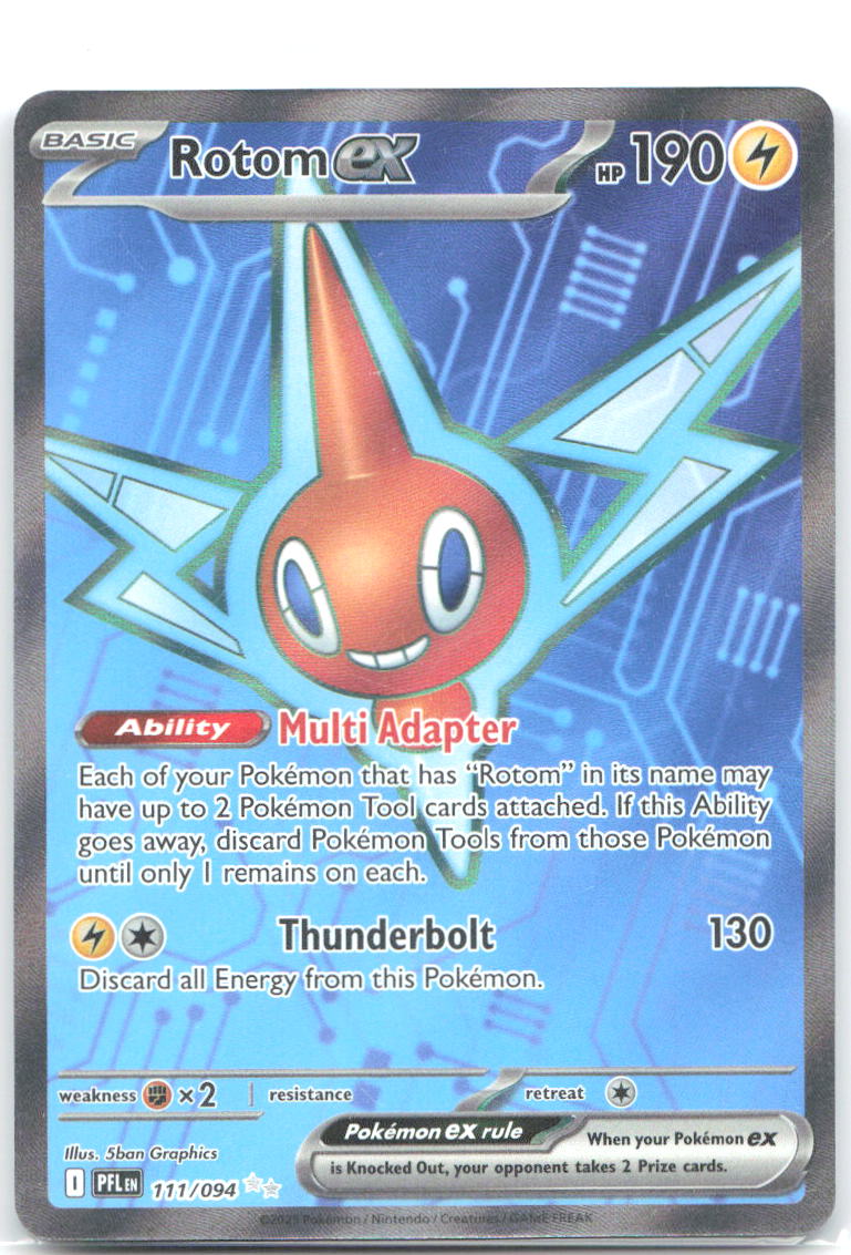 Rotom ex Holo Ultra Rare ME02: Phantasmal Flames 111/094 NM 5ban Graphics