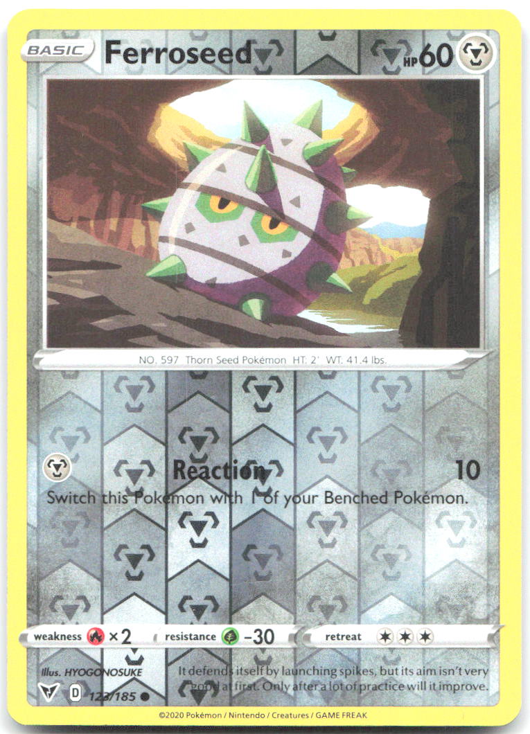 Ferroseed Reverse Holo Common SWSH04 Vivid Voltage 123/185 NM HYOGONOSUKE