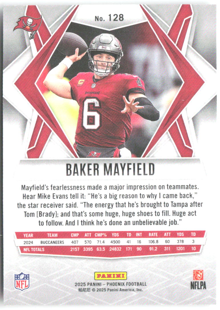Baker Mayfield Panini Phoenix 128 2025 Tampa Bay Buccaneers