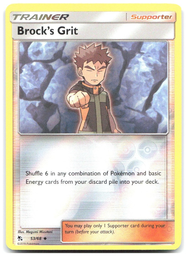 Brock's Grit Reverse Holo Uncommon Hidden Fates 53/68 NM Megumi Mizutani