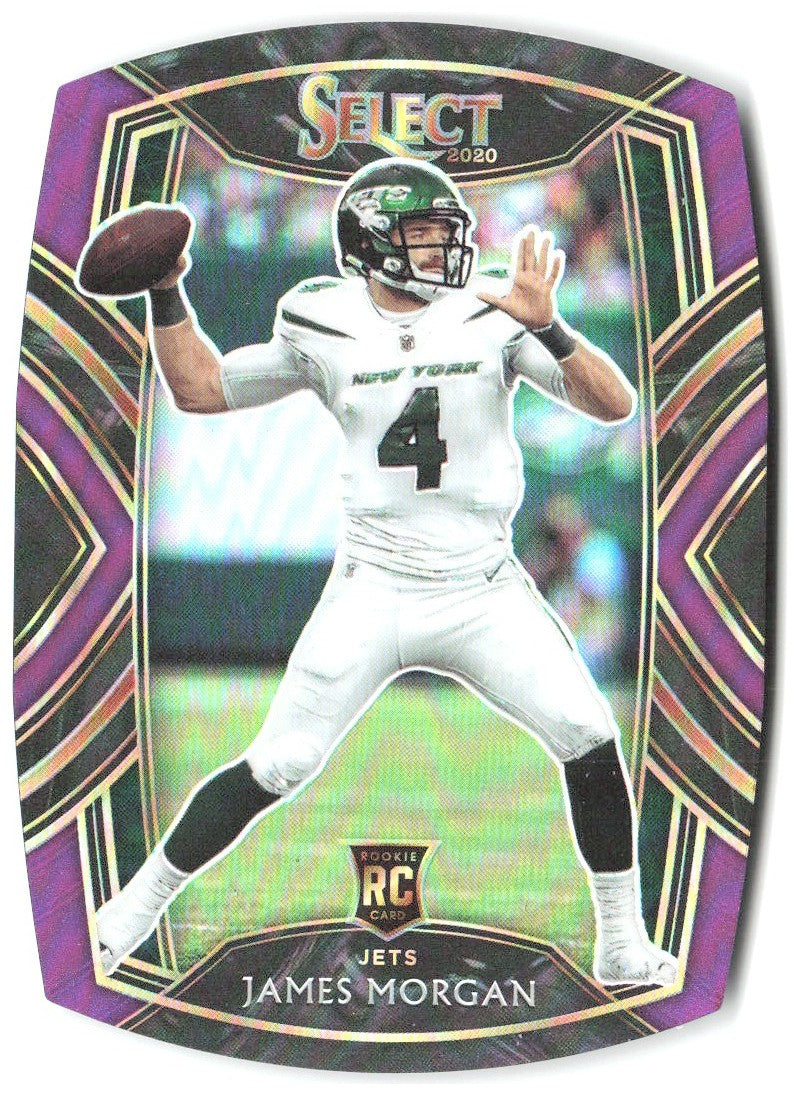 James Morgan Panini Select - Purple Prizm Die Cut 284 2020 New York Jets