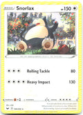 Snorlax Rare SWSH01: Sword & Shield Base Set 140/202 NM chibi