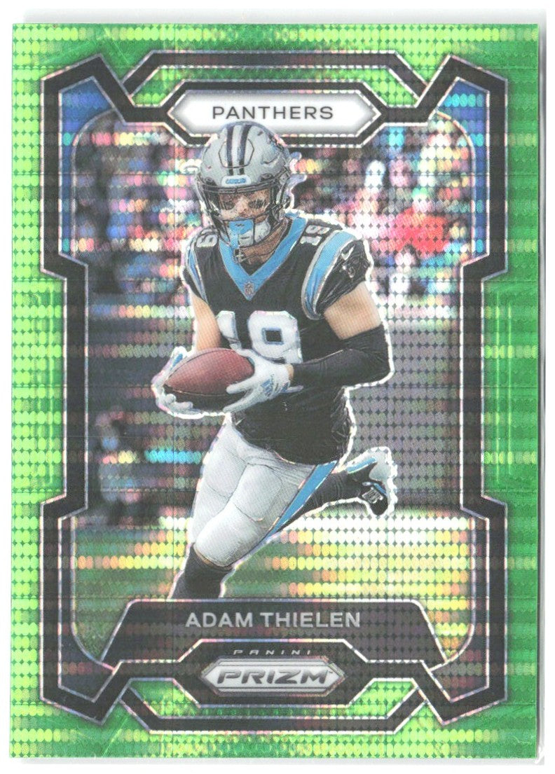 Adam Thielen Panini Prizm - Neon Green Pulsar 37 2023 Carolina Panthers