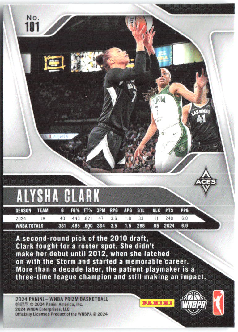 Alysha Clark Panini Prizm WNBA 101 2024 Las Vegas Aces