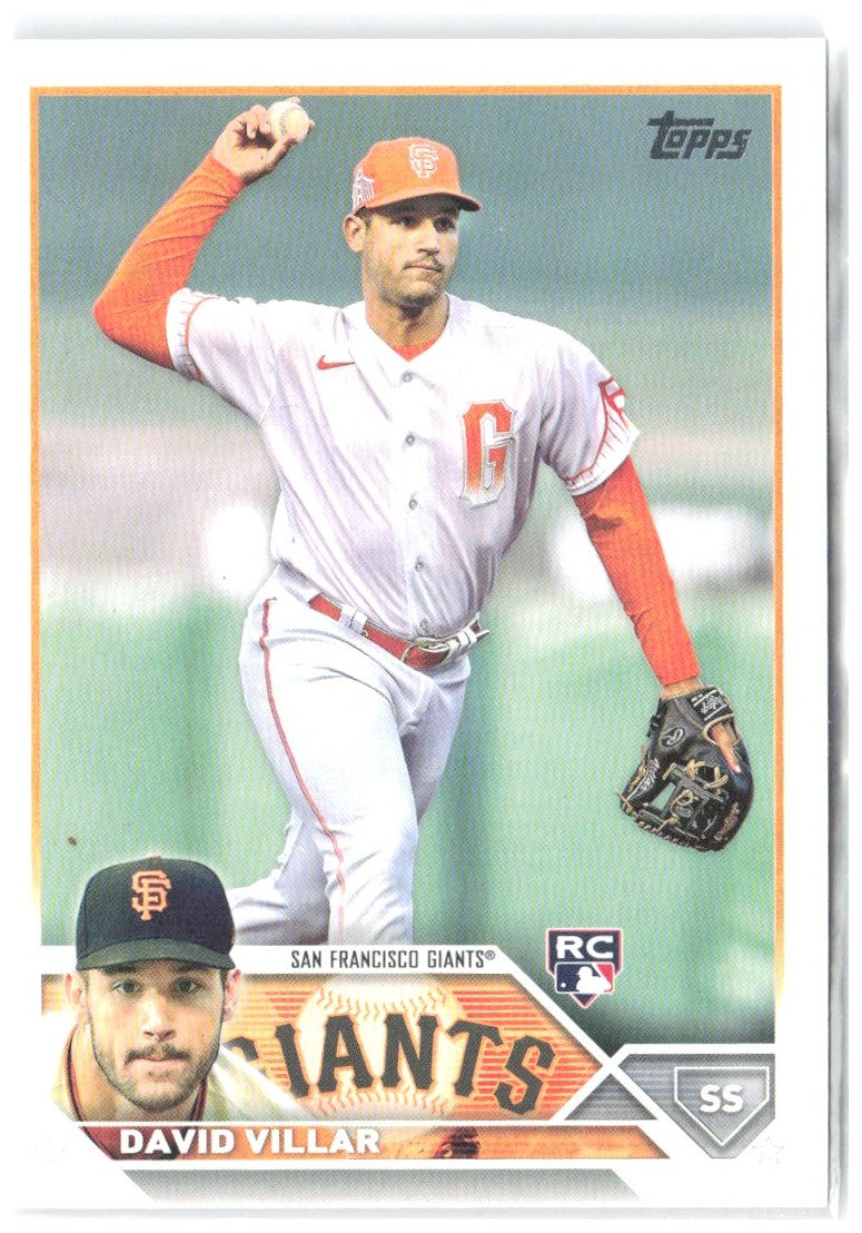 David Villar Topps 277 2023 San Francisco Giants RC