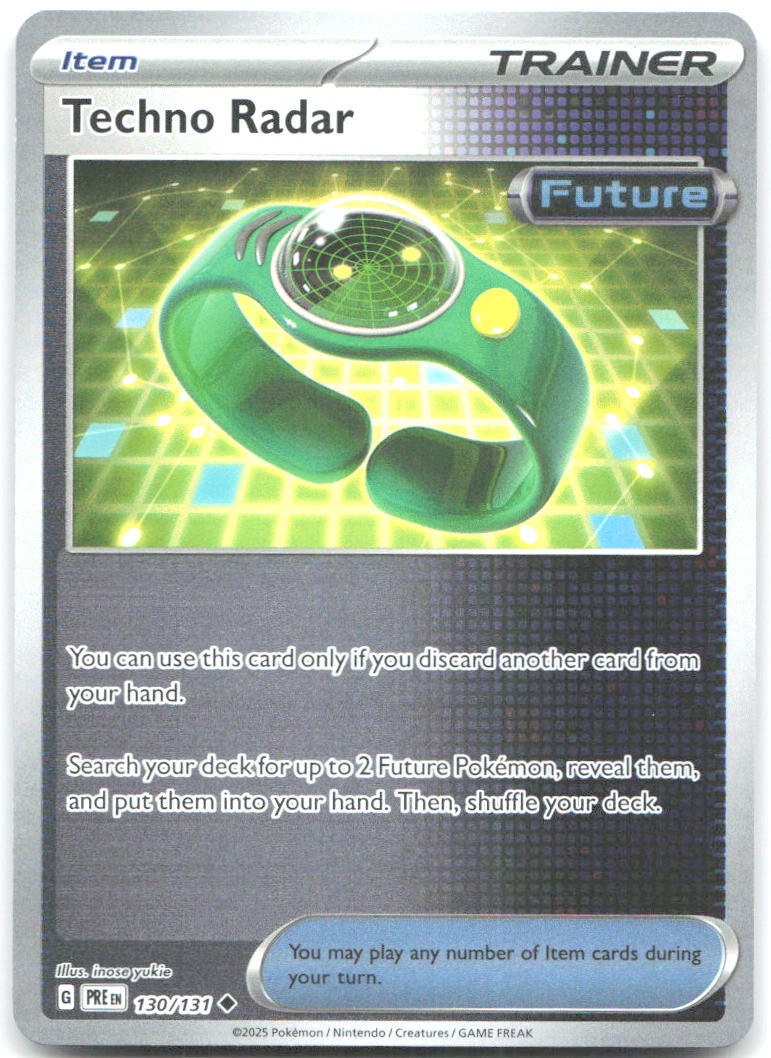 Techno Radar Reverse Holo Uncommon Prismatic Evolutions 130/131 NM inose yukie