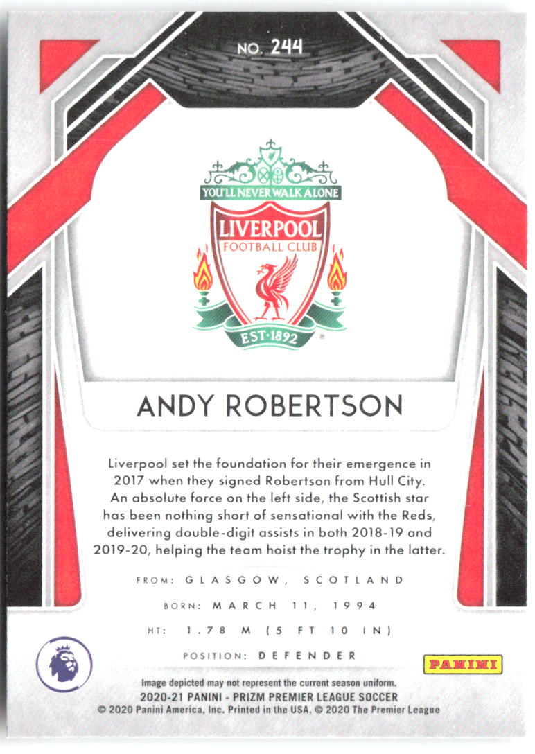 Andy Robertson Panini Prizm Premier League 244 2020-21 Liverpool
