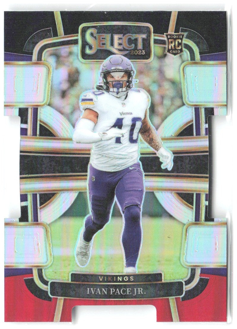 Ivan Pace Jr. Select - Black and Red Prizms Die Cuts 64 2023 Minnesota Vikings