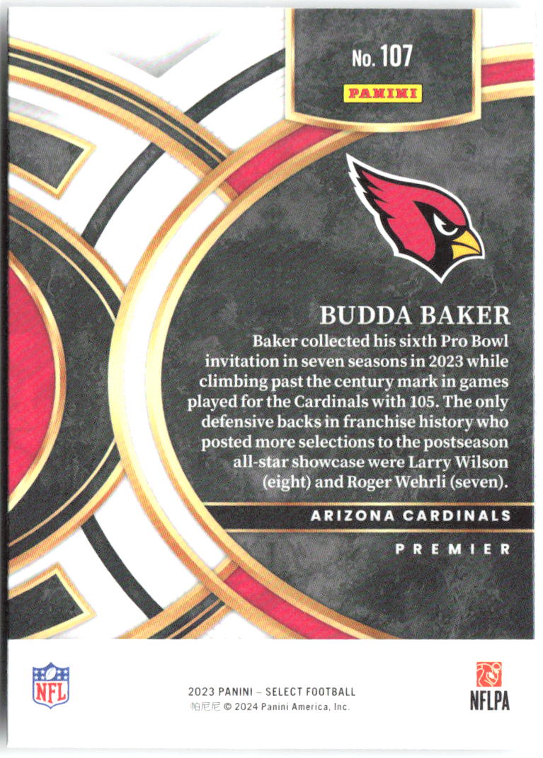 Budda Baker Panini Select 107 2023 Arizona Cardinals