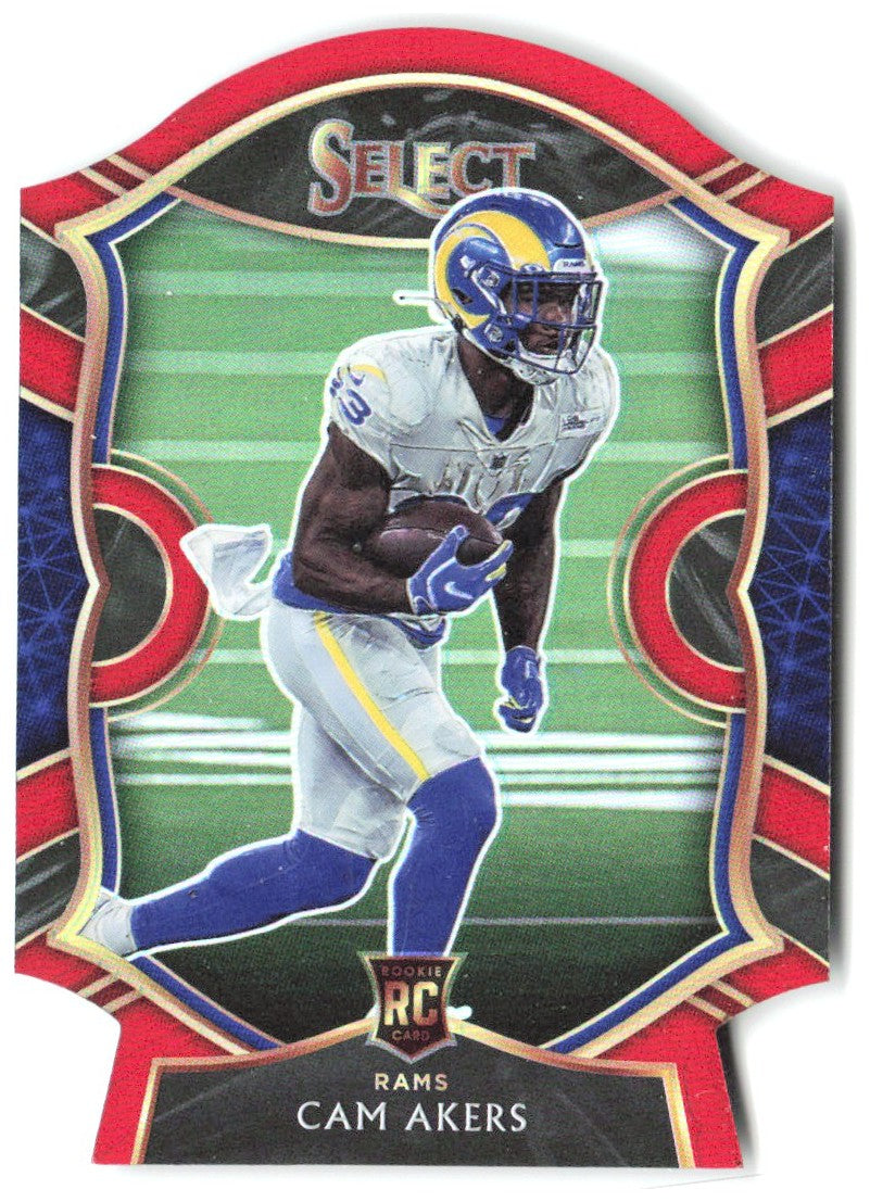 Cam Akers Panini Select - Red Prizm Die Cut 55 2020 Los Angeles Rams
